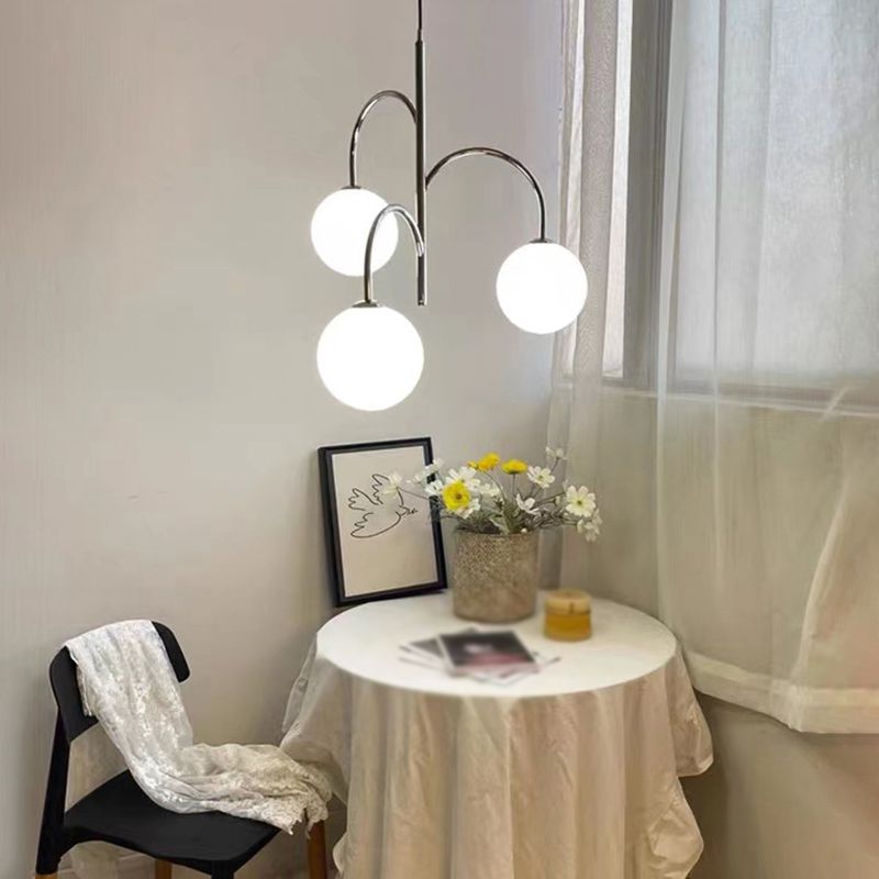 Valentina Suspension Multi Moderne, Metal/Verre, Blanc, Chambre