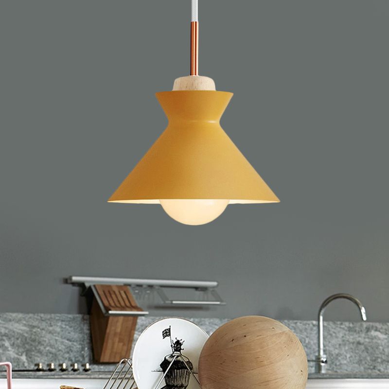 Valentina Moderne Luminaires Suspensions Dôme Simple Métal Jaune/Gris/Vert Cuisine/Salon/Salle à Manger