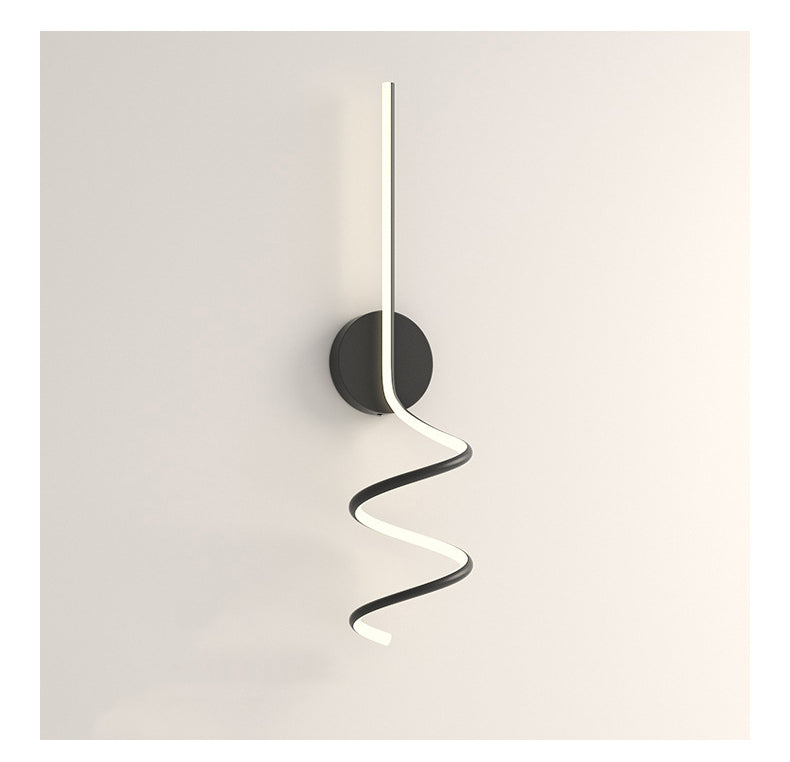 Arisha Applique Murale LED Spirale Moderne Pour Chambre, Couloir, Salon
