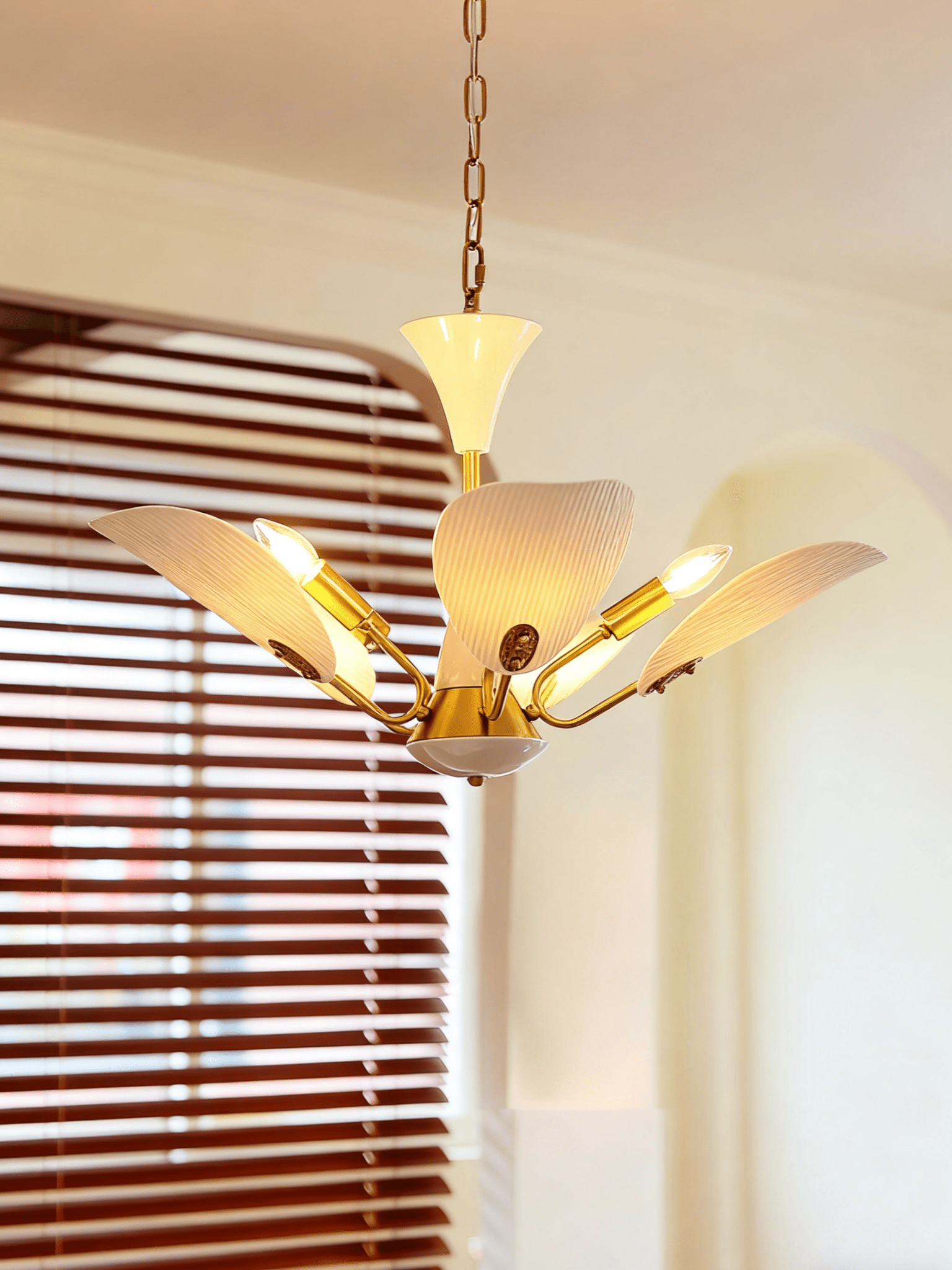 Liora Blossom Metal Ceramics Chandelier