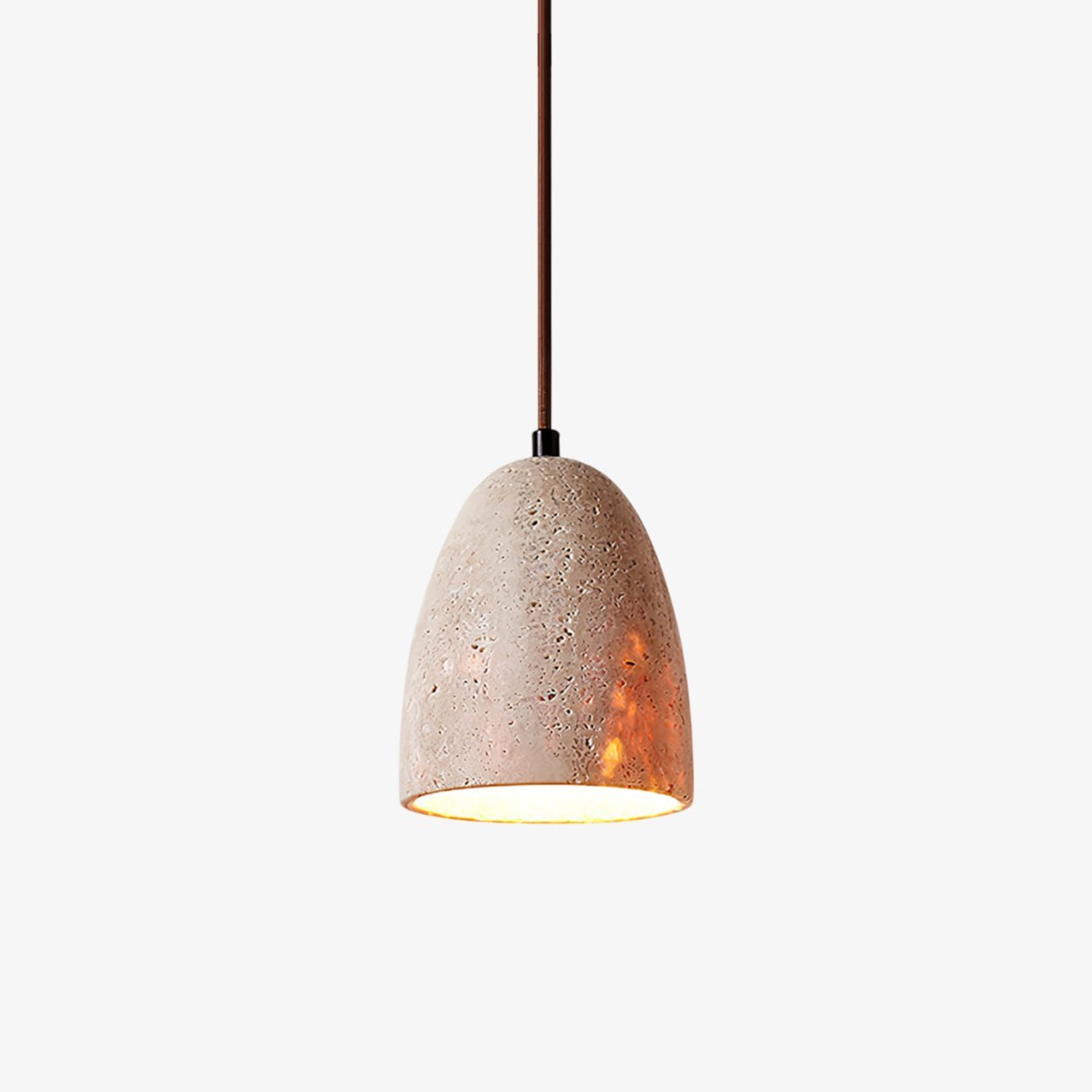 Evtheira Conical Travertine Pendant Light - Letslighting