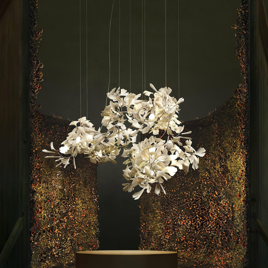 Olivia Lustre Linéaire GloGink Moderne, Métal/Céramique, Or, Salon