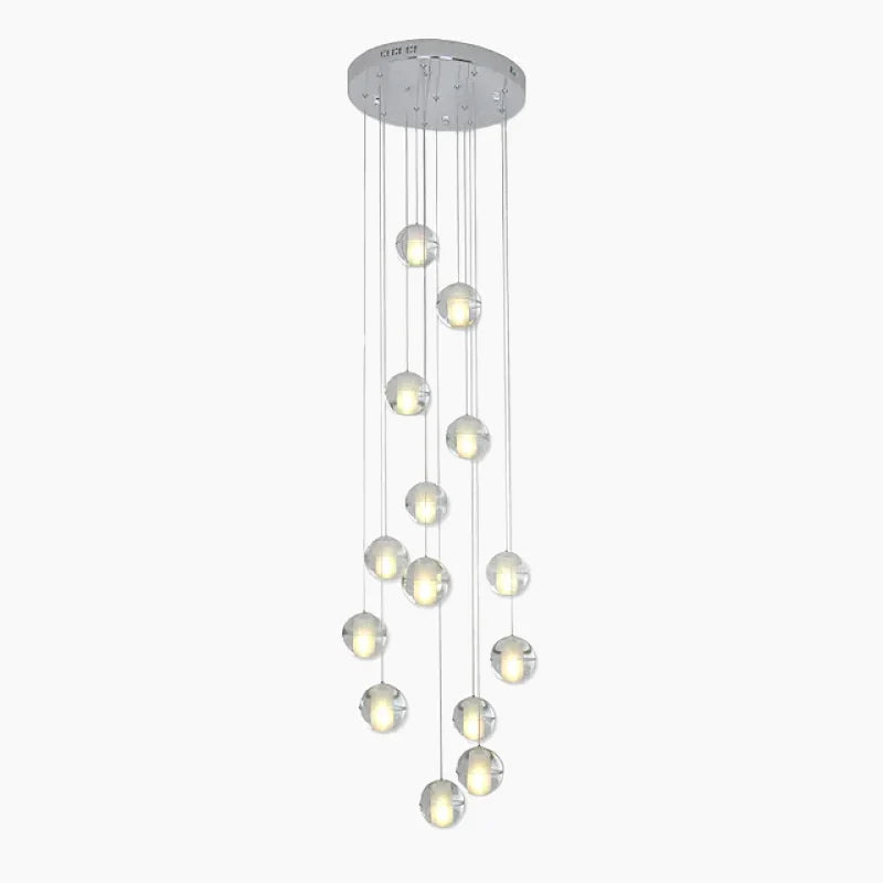 Arisha Suspension Globe Simple, Acrylique/Metal, Blanc, Salon