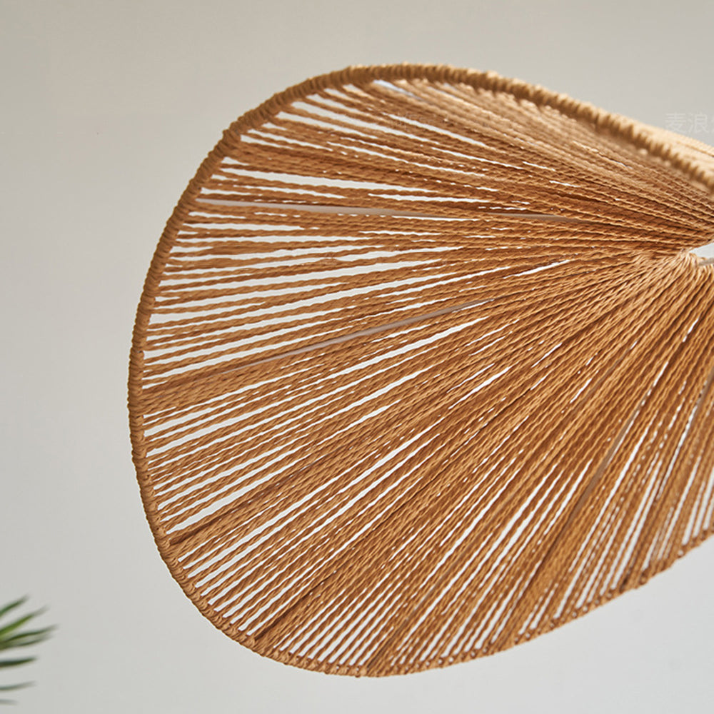Ritta Twine Suspension Ronde Naturelle, Métal/Rotin, Marron/Beige, Cuisine/Bureau