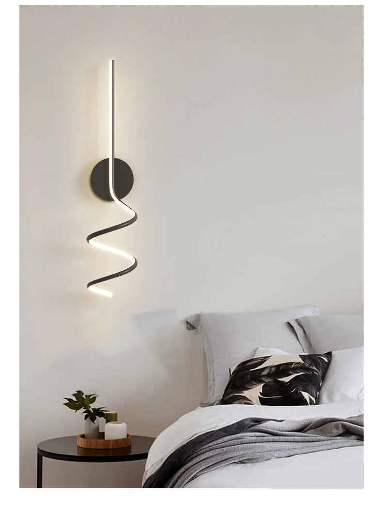 Arisha Applique Murale LED Spirale Moderne Pour Chambre, Couloir, Salon