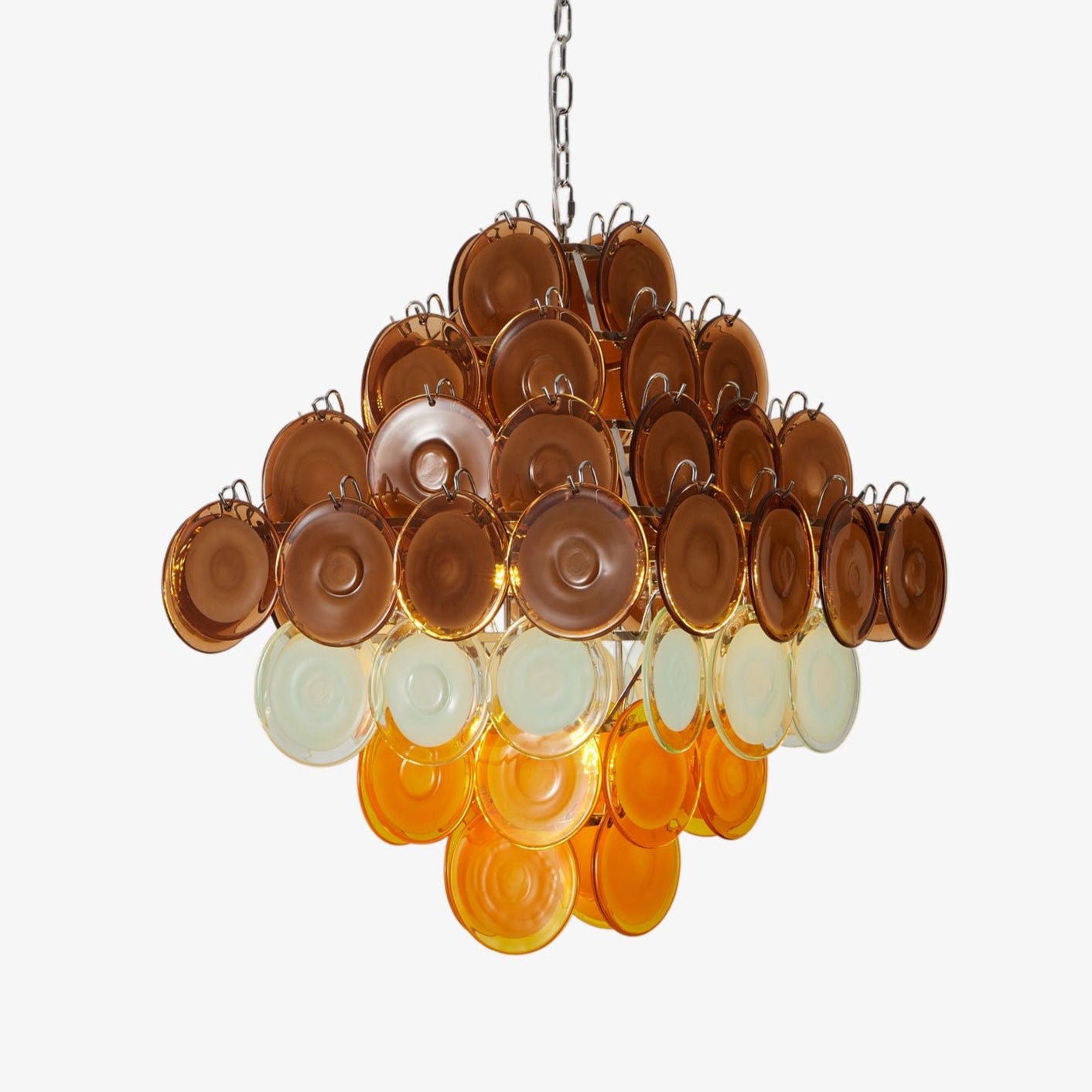 Aurora Chandelier Retro Glass Disc Multicolor Vintage - Letslighting