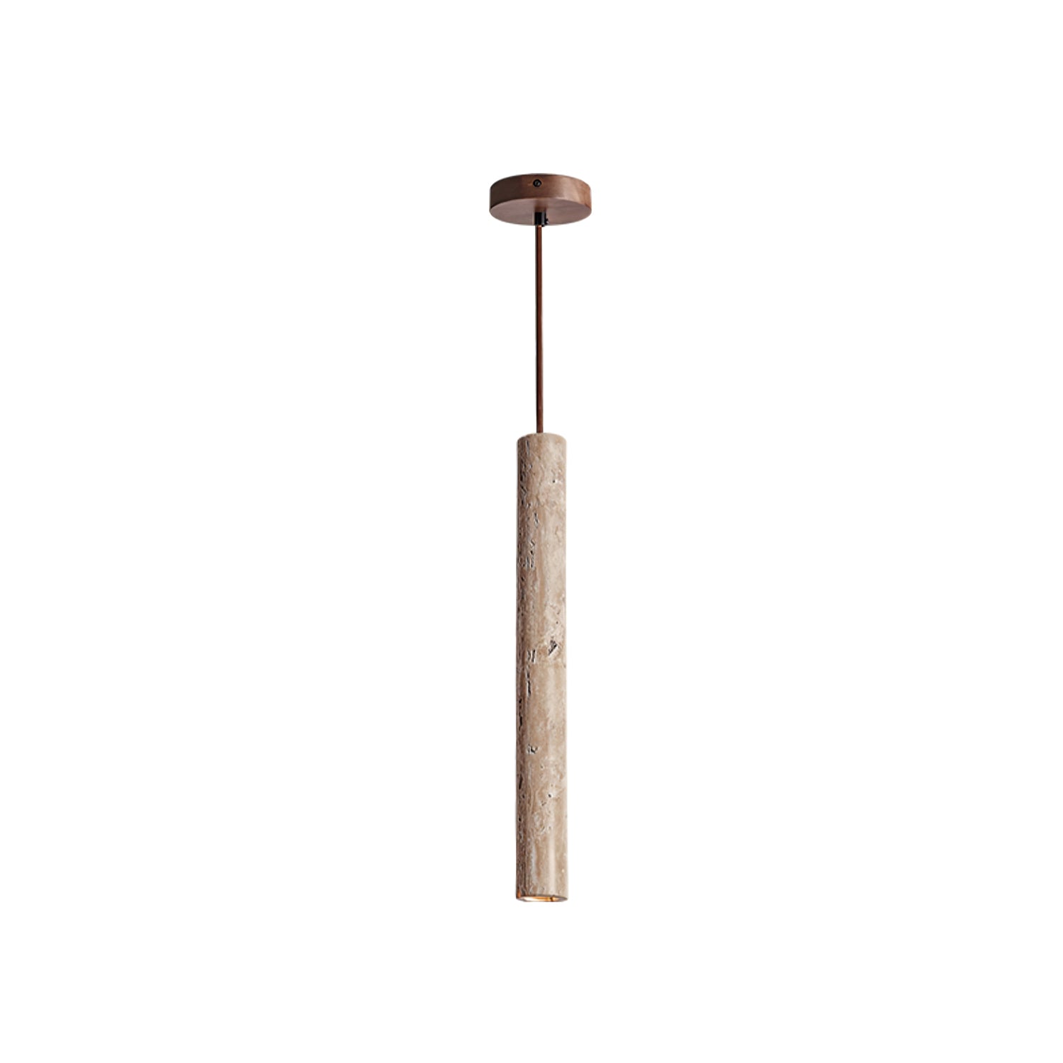 Elian Suspension Industrielle Minimaliste en Travertin