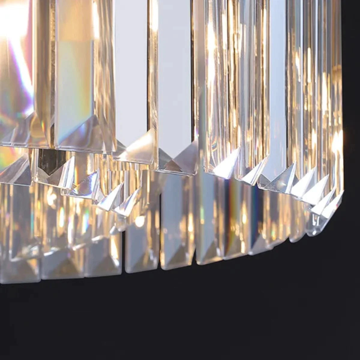 Kristy Design LED Luminaire Lustre Moderne Cristal Doré Salon