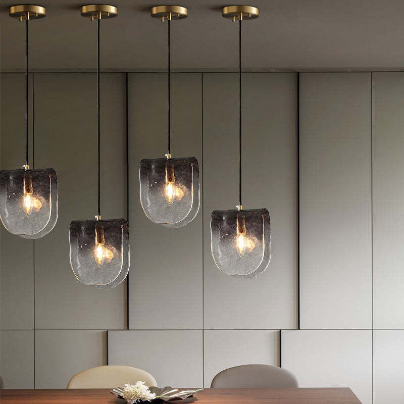 Valentina Suspension Contemporaine Métal/Verre Noir Salon