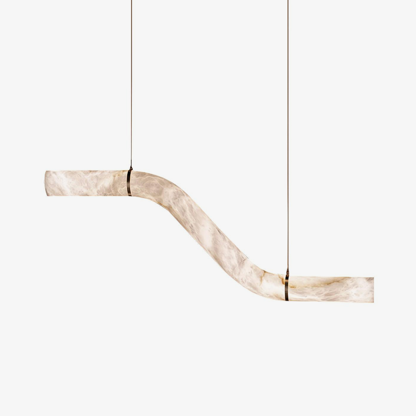 Utalyra Curved Alabaster Pendant Light - Letslighting