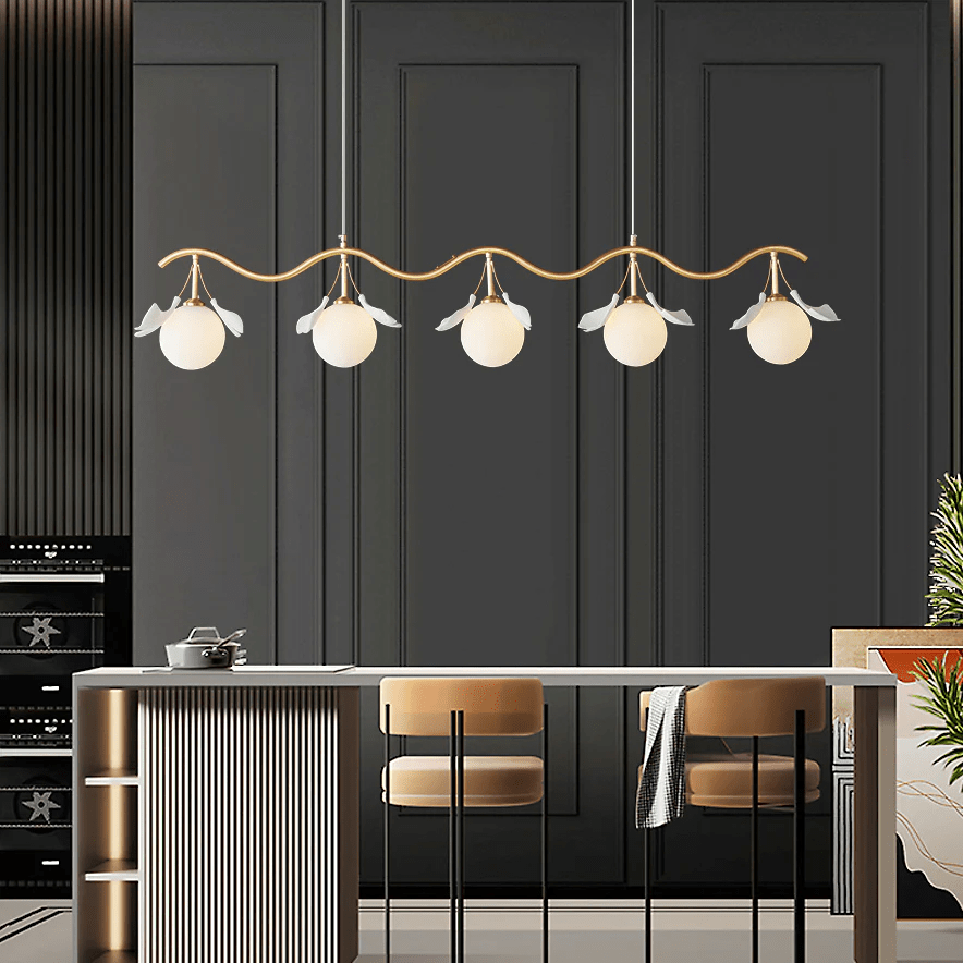 Evenielis Floral Brass Chandelier - Blowlighting