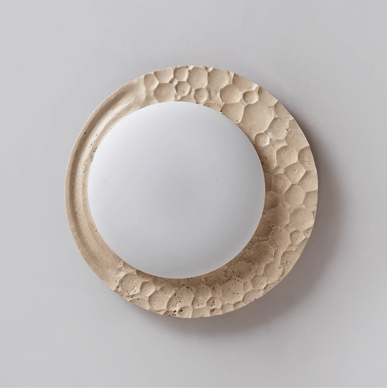 Ivsoris Textured Travertine Ceiling Light - Letslighting