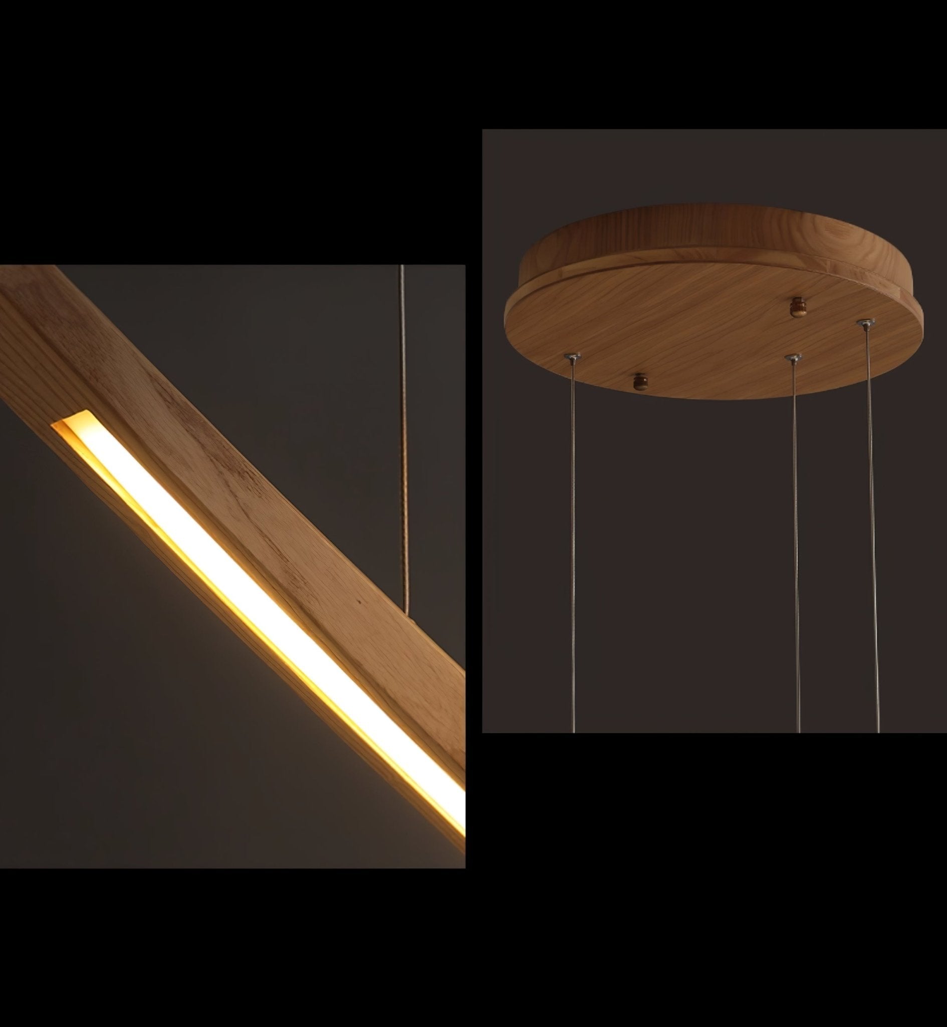 Skytrace Suspension Élégante Minimaliste en Bois