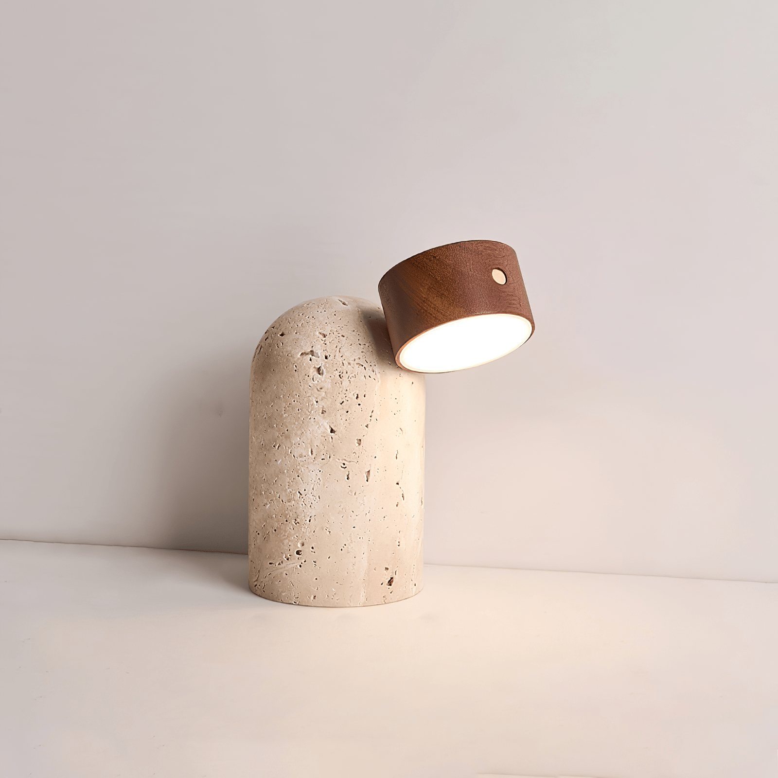 Glimmer Lampe de Table en Pierre Capsule