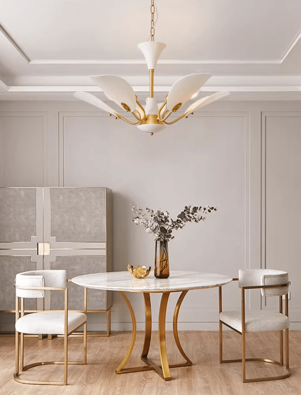 Liora Blossom Metal Ceramics Chandelier