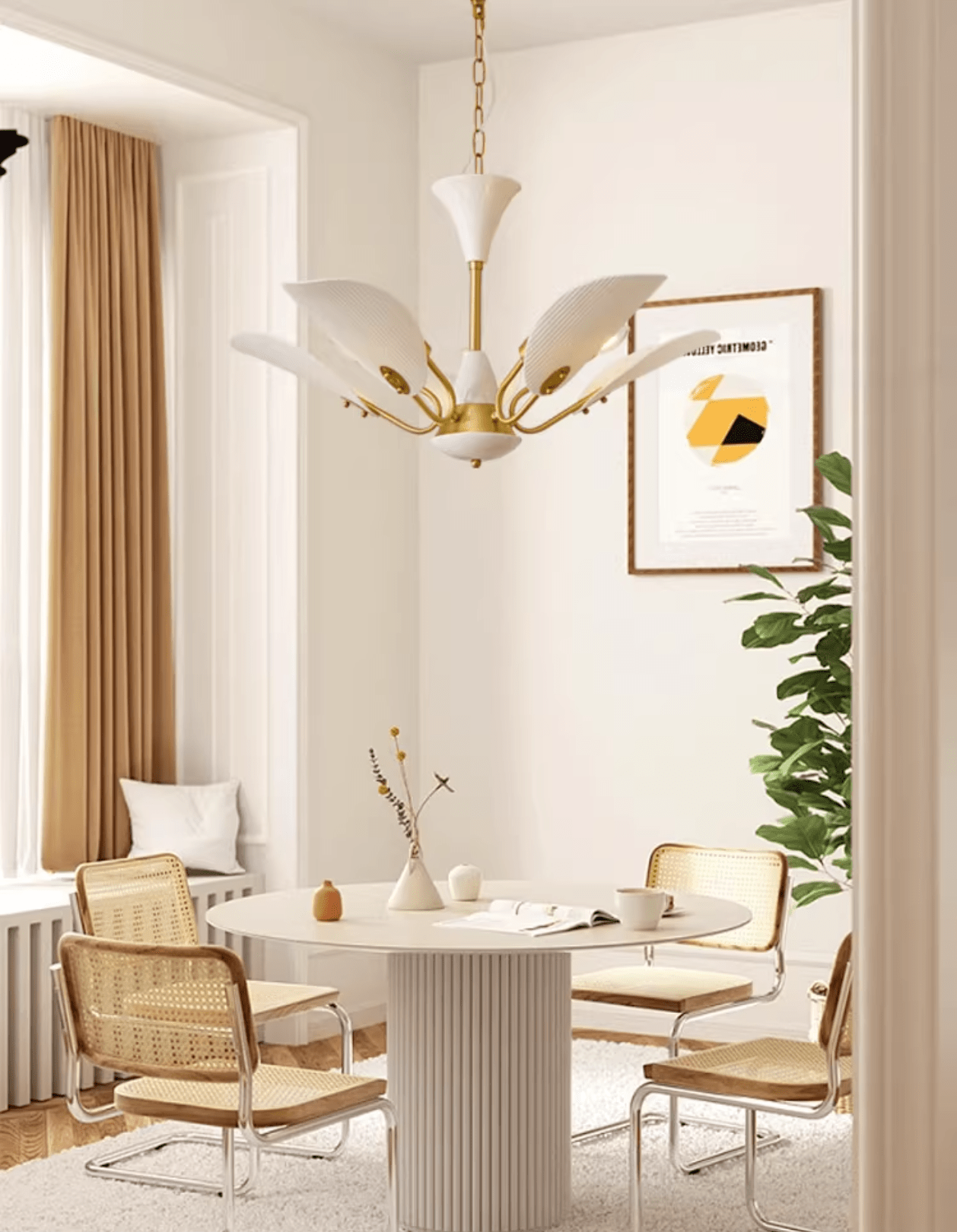 Liora Blossom Metal Ceramics Chandelier