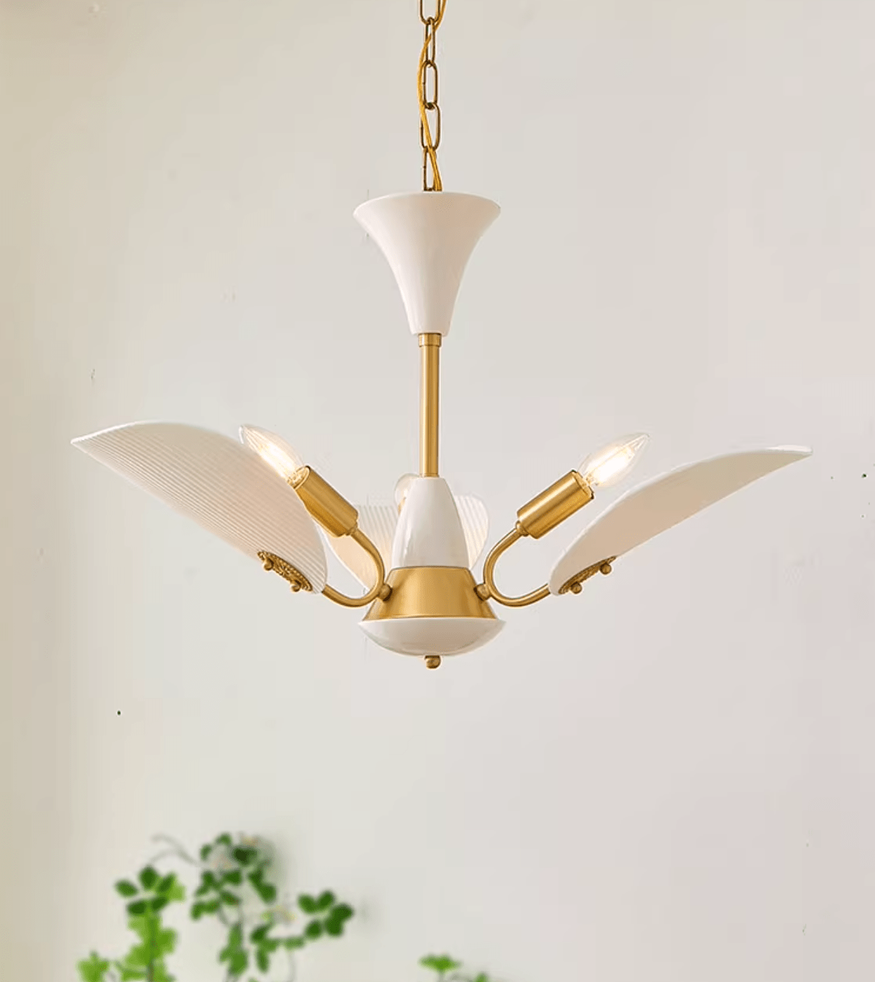 Liora Blossom Metal Ceramics Chandelier