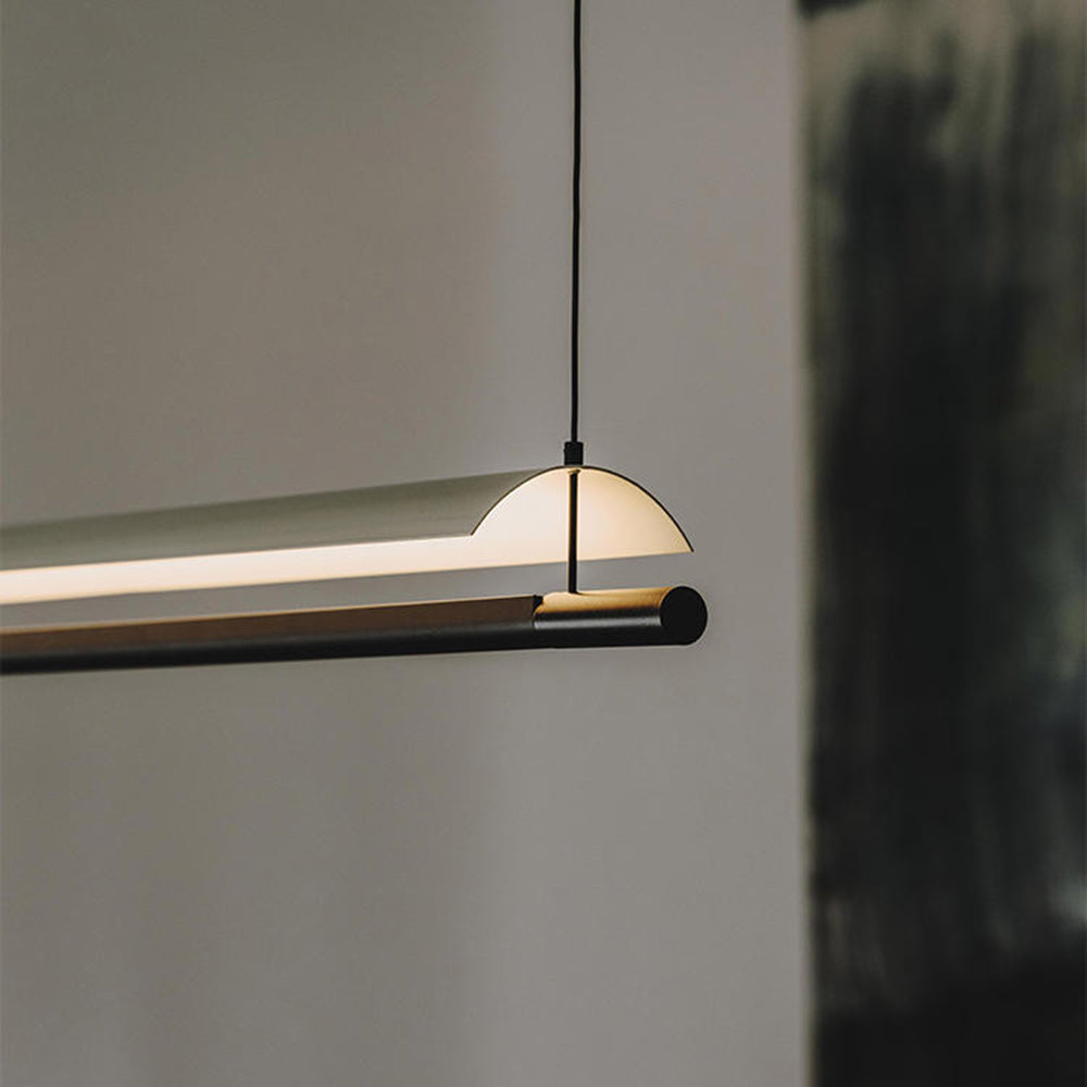 Ray Suspension Linéaire Inhabituel, Métal/Acrylique, Noir, Salon/Restaurant