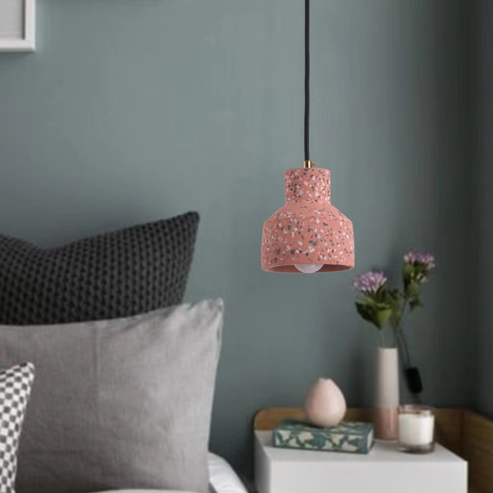 Valentina Suspension Rond Décor Nordique, Métal/Ciment, 4 Couleur, Salon