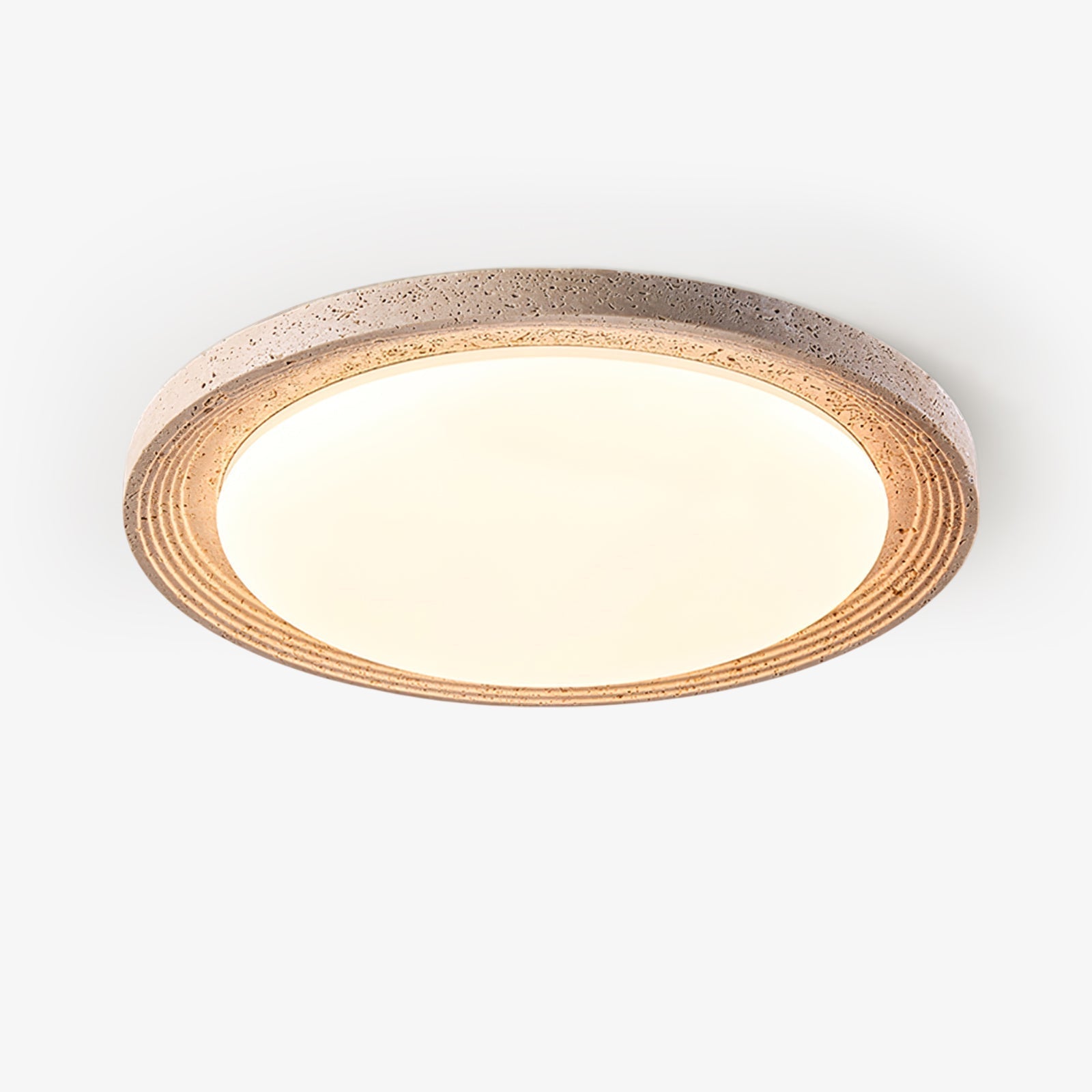 Olphaan Ringed Travertine Ceiling Light - Letslighting