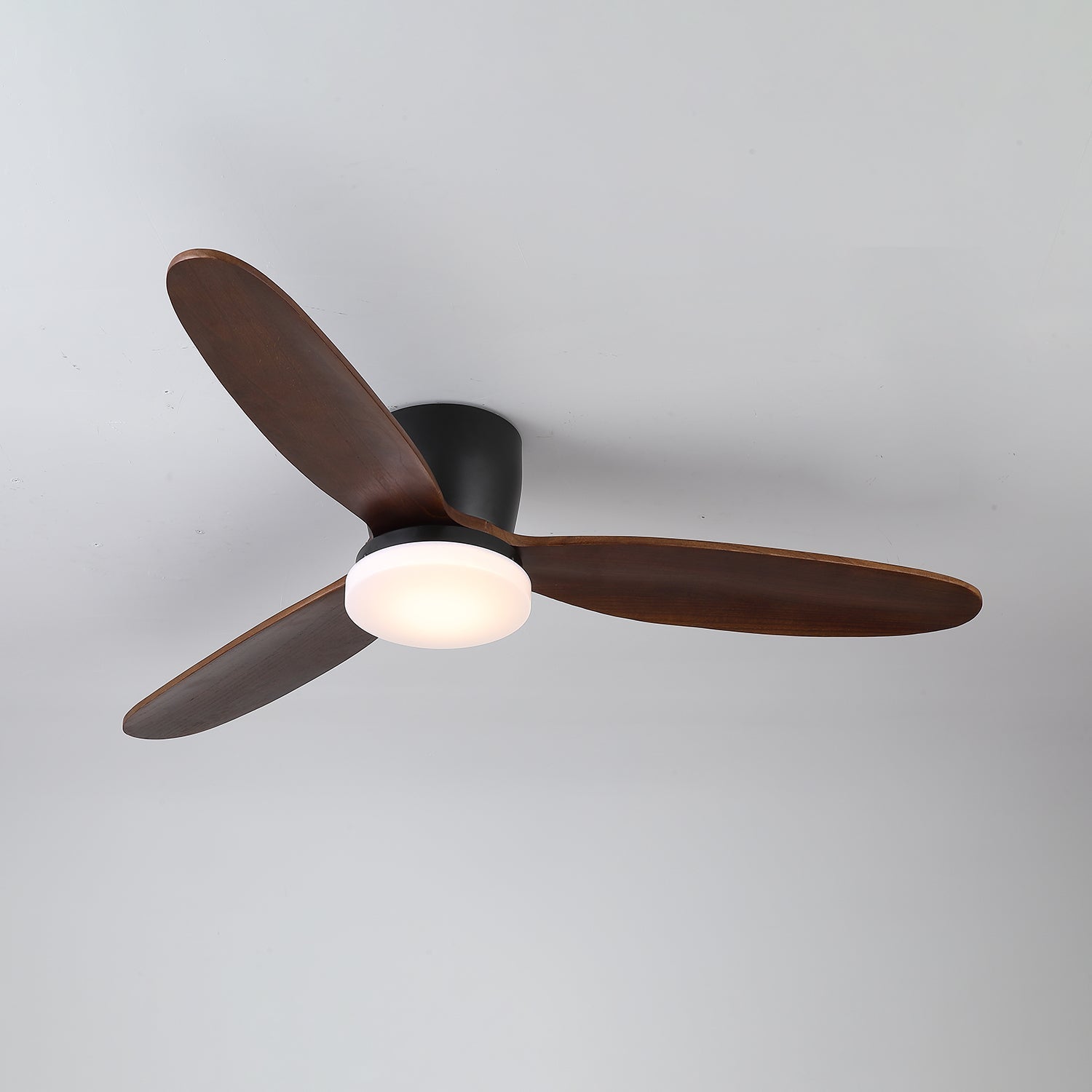 Nocturnus Métal Bois Lumière de Ventilateur de Plafond