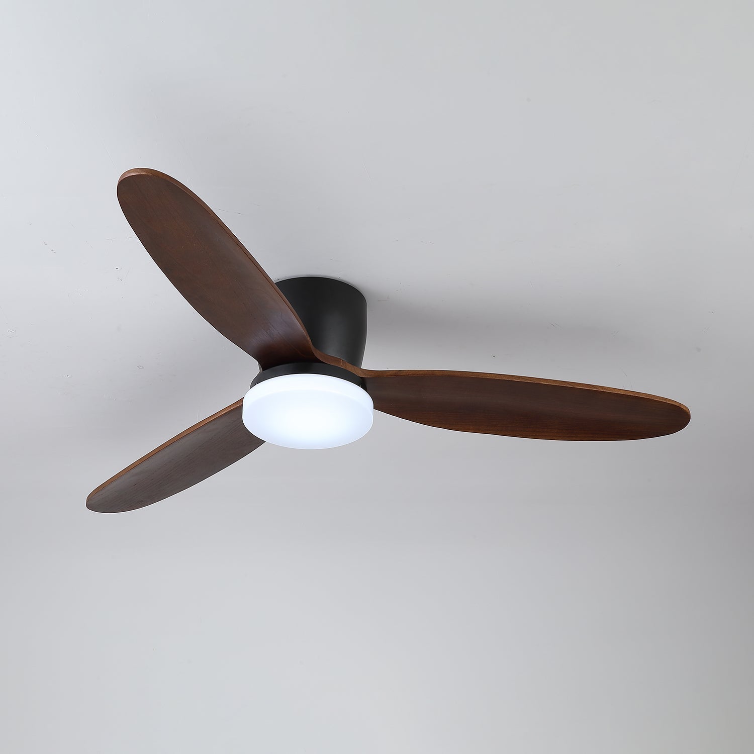 Nocturnus Métal Bois Lumière de Ventilateur de Plafond