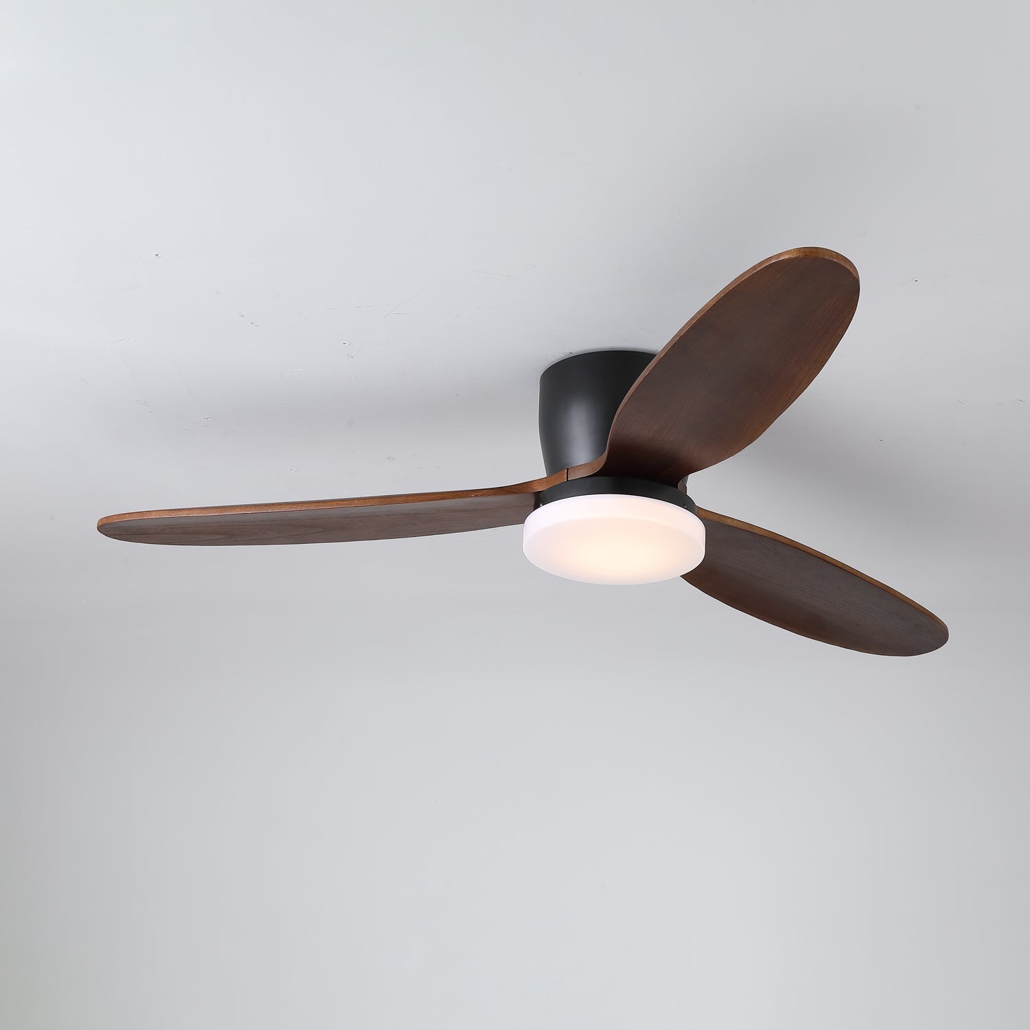 Nocturnus Métal Bois Lumière de Ventilateur de Plafond