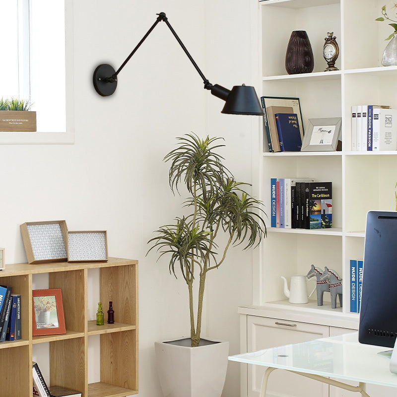 Epoch Applique Mural Pliable, Métal, Noir/Rouille, Bureau