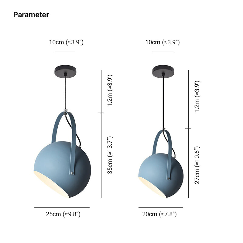Valentina Suspension 5 Couleurs LED Décor Nordique Métal Salle à Manger