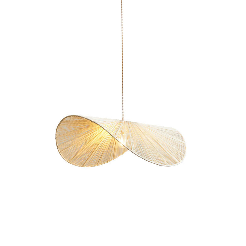 Ritta Twine Suspension Ronde Naturelle, Métal/Rotin, Marron/Beige, Cuisine/Bureau