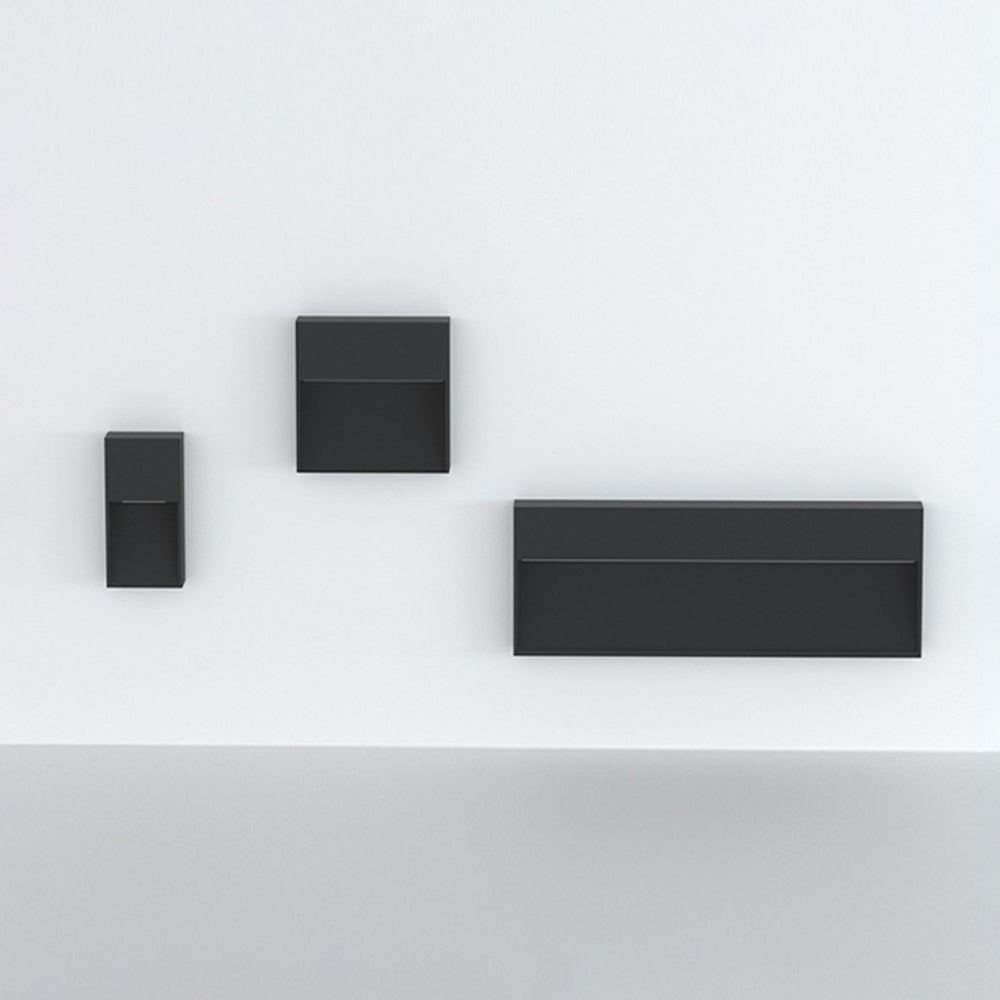 Ray Éclairage d'Escalier Extérieur Rectangulaire Moderne, Métal/Acrylique, Noir, Jardin