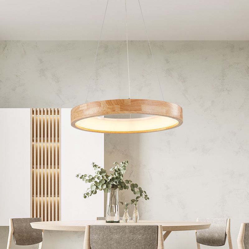 Muto Suspension Anneau Simple, Bois/Acrylique, Bois, Salon