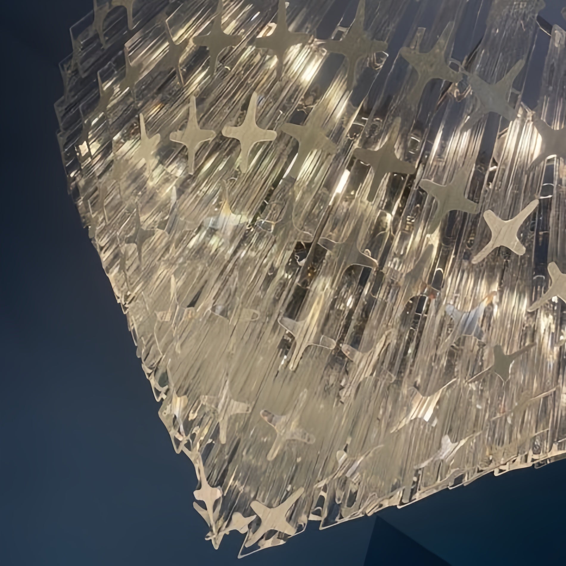 Silva Moderne Luxe Art LED Suspension Verre Salon