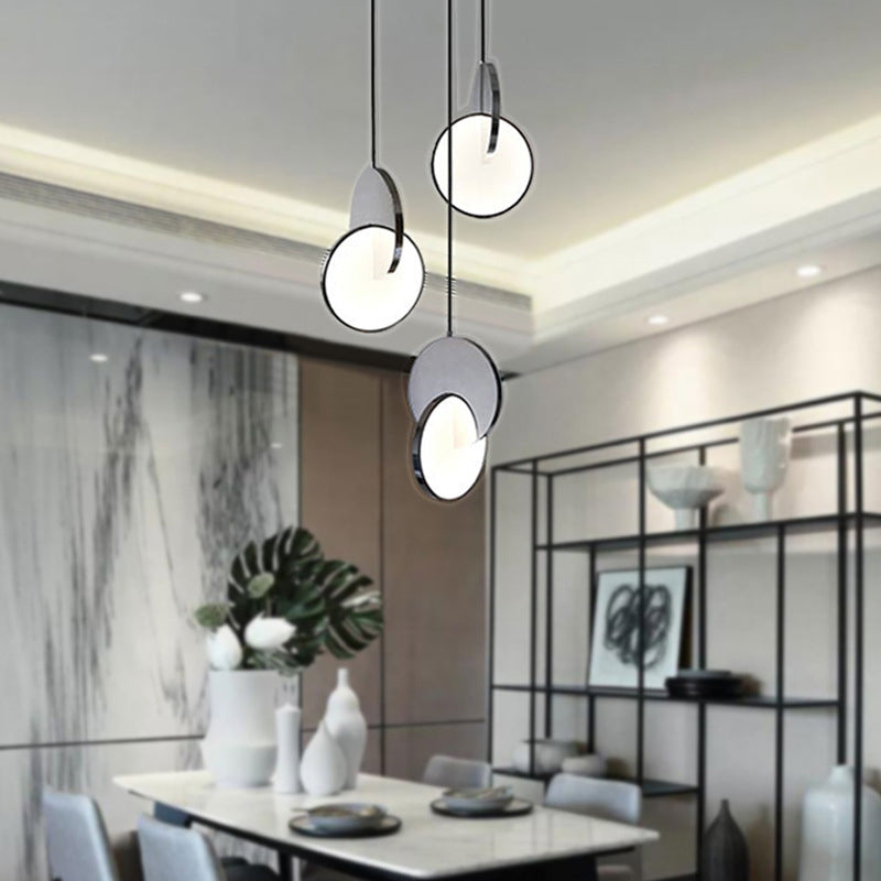Arisha Luminaires Suspension  Minimaliste Métal Or/Argent Salon