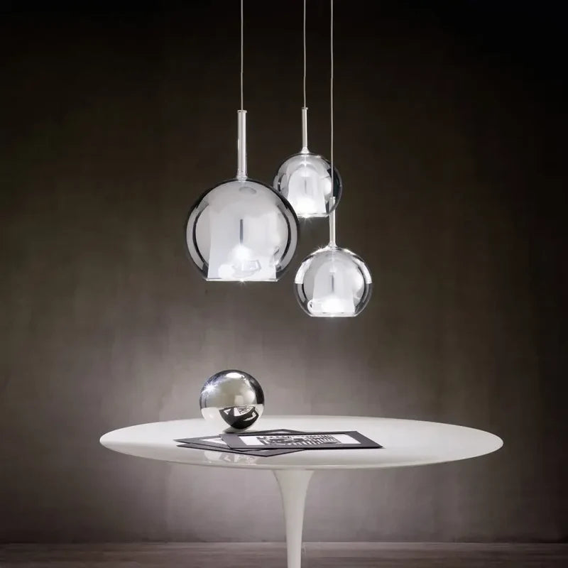 Valentina Moderne Sphère LED Suspension Verre Salle à Manger