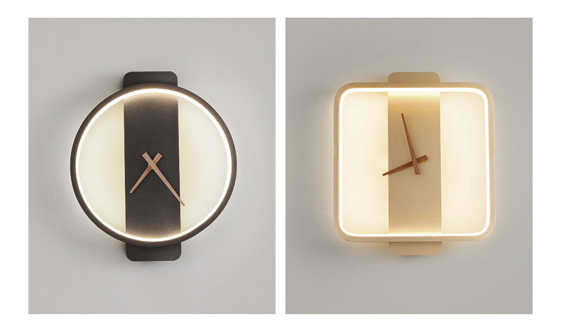 Arisha Applique Murale Ronde/Carrée Moderne, Or/Noir