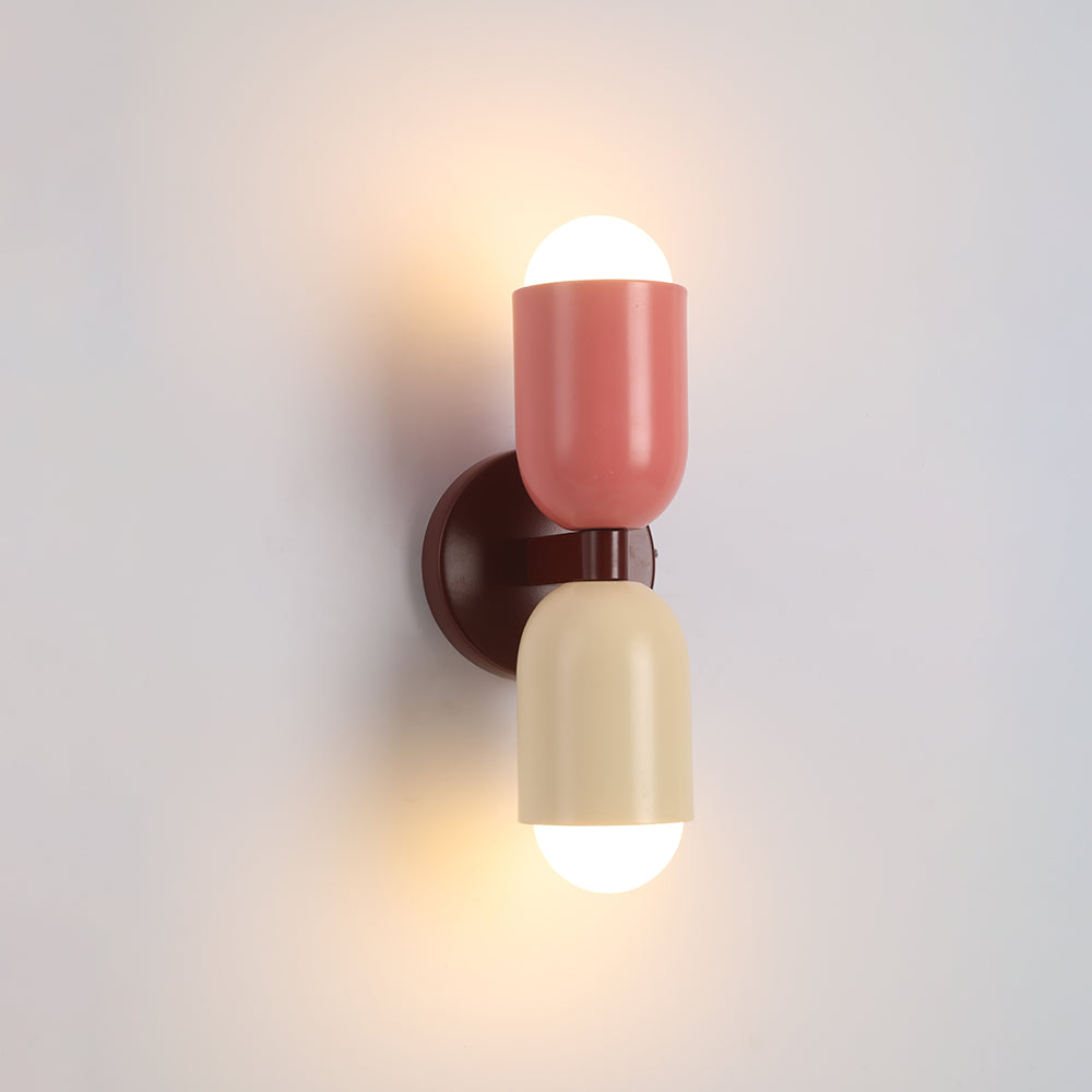 Valentina Applique Murale Cylindre Scandinave Métal Coloré Salon