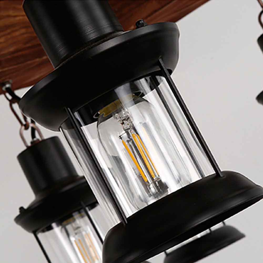 Epoch Suspension Polygone Géométrique, Metal/Bois, Marron, Salon