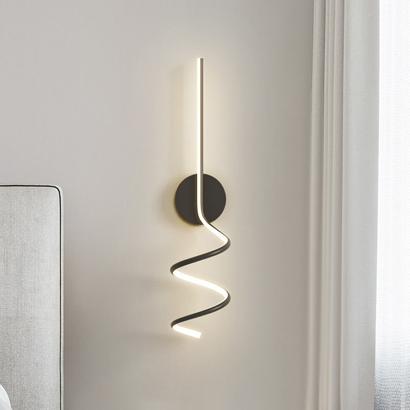 Arisha Applique Murale LED Spirale Moderne Pour Chambre, Couloir, Salon