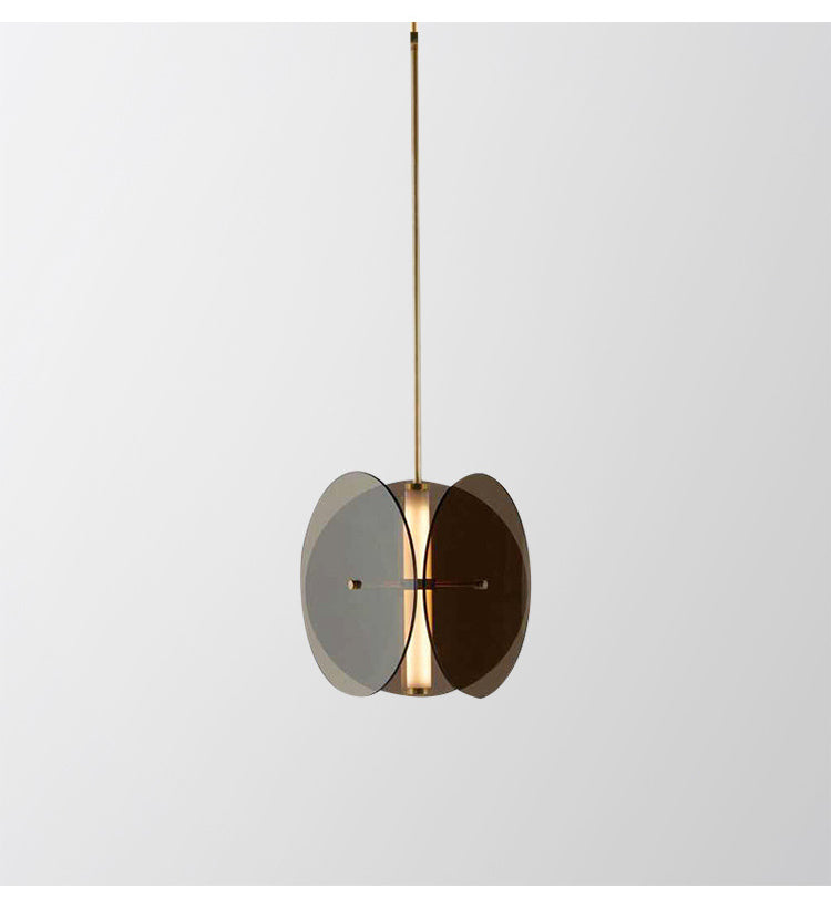 Valentina Suspension Rond LED Simplicité Noir Métal/Verre Chambre à Coucher