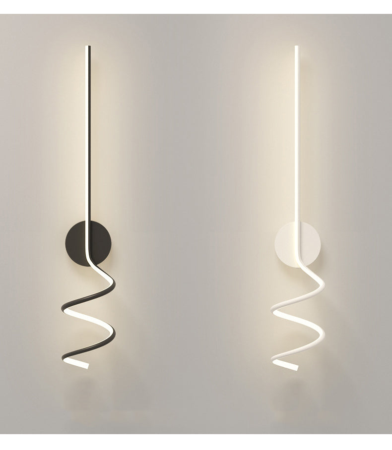 Arisha Applique Murale LED Spirale Moderne Pour Chambre, Couloir, Salon