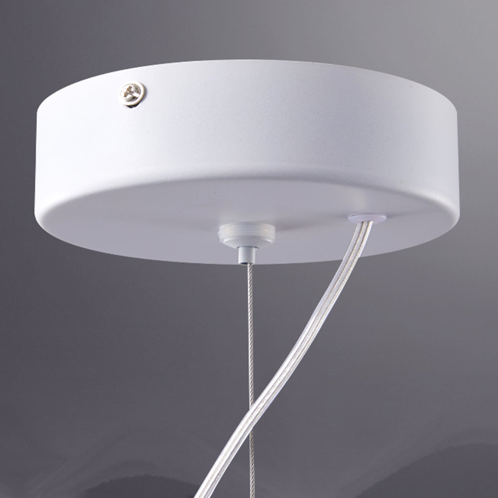 Arisha Suspension Bande Moderne, Metal/PET, Blanc, Chambre