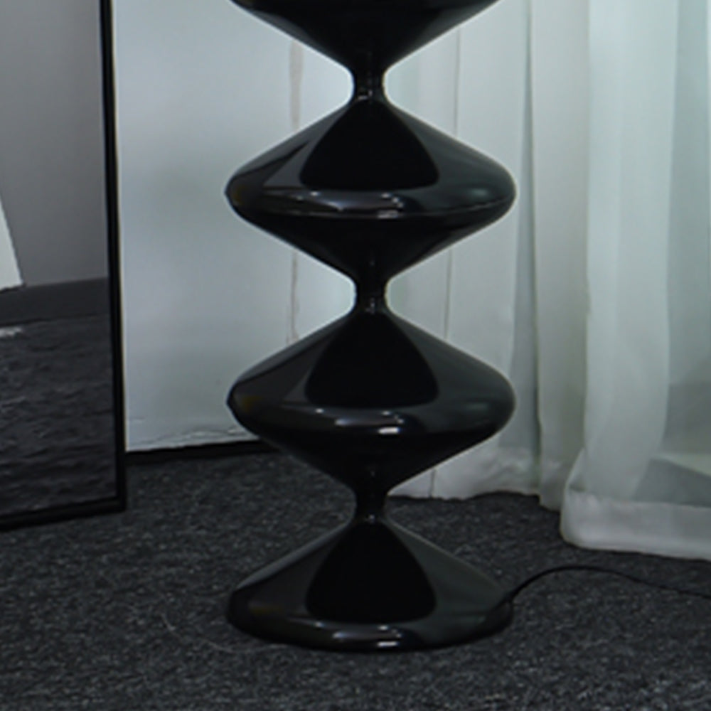Salagado Lampadaire Gourde Moderne, Métal, Noir/Blanc, Salon