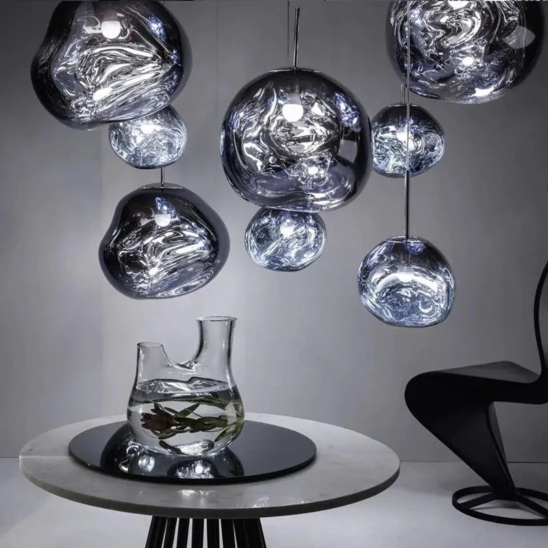 Valentina Suspension Moderne en Verre Coloré Irregulier