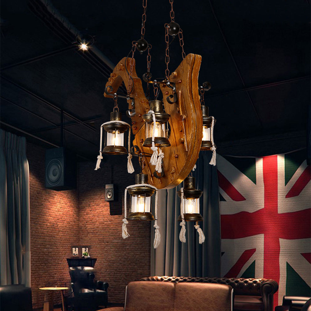 Epoch Suspension Saxophone Retro, Metal/Bois, Noir/Marron, Salon