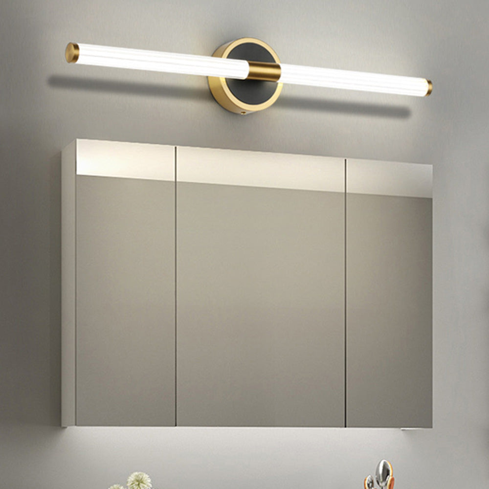 Arisha Applique Murale Moderne LED Cercle Longue Cuivre/Noir Salle de Bain