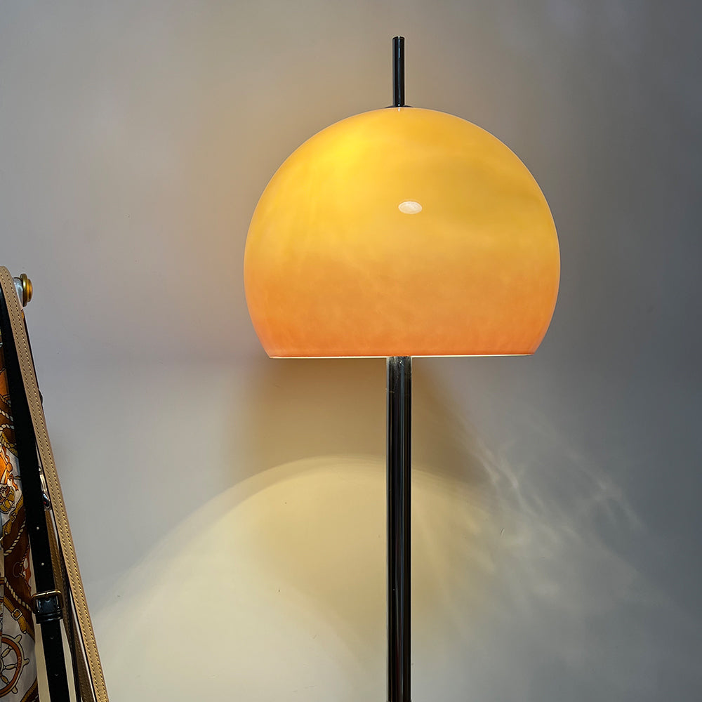 Mira Lampadaire Champignon Moderne, Métal/Verre, Jaune, Salon