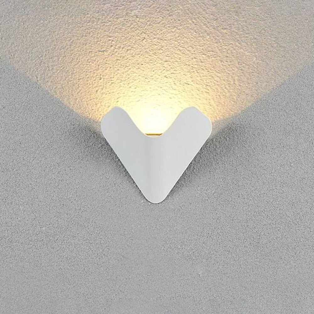 Ray Géométrique LED Applique Murale Noir/Blanc Métal Extérieur