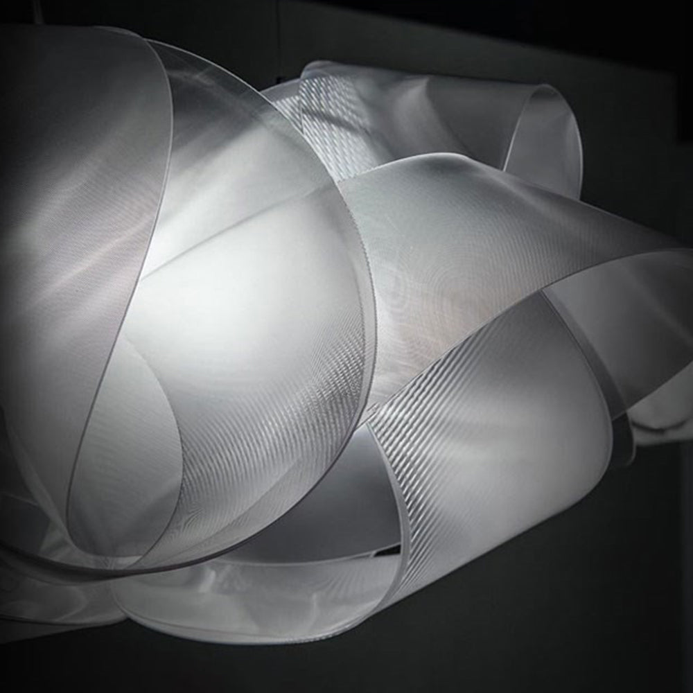 Arisha Suspension Fleur Simple, PVC, Blanc, Salon