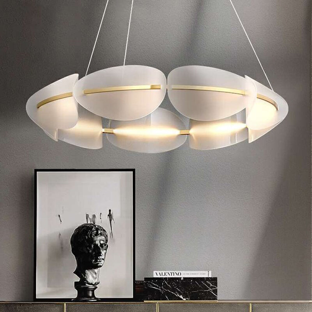 Arisha Suspension Ronde Moderne, Métal/Acrylique, Couleur Variable, Salon/Chambre à Coucher